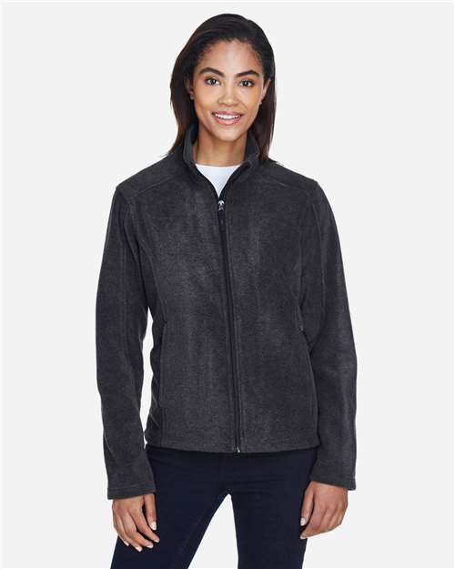 Core365 Women's Journey Fleece Jacket - 78190 Heather Charcoal
