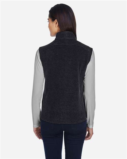 Core365 Women's Journey Fleece Vest - 78191 Heather Charcoal