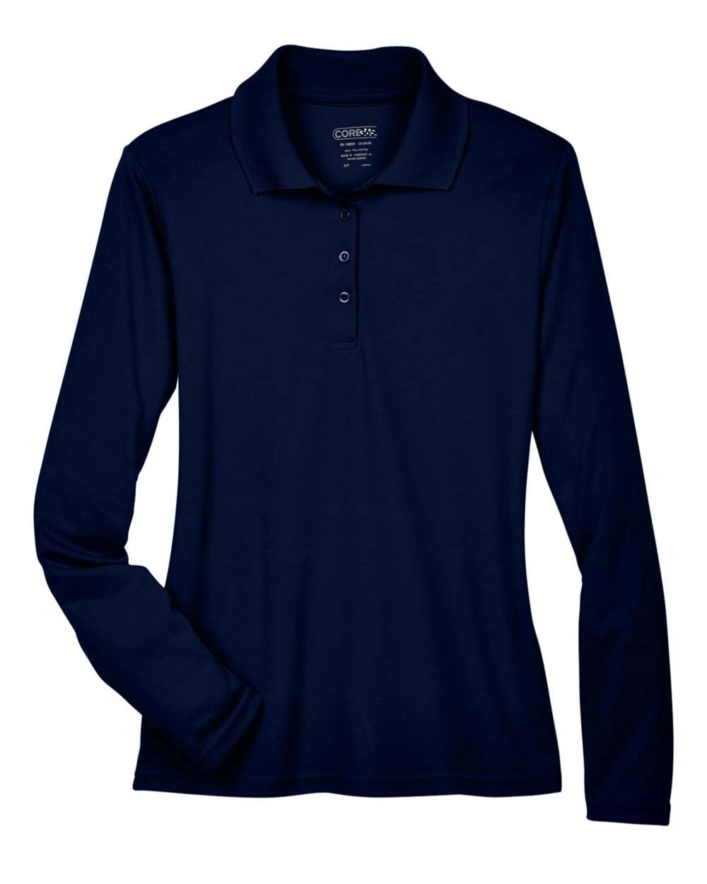 Core365 Women's Pinnacle Performance Long Sleeve Piqué Polo - 78192 Classic Navy