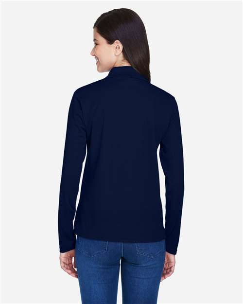Core365 Women's Pinnacle Performance Long Sleeve Piqué Polo - 78192 Classic Navy