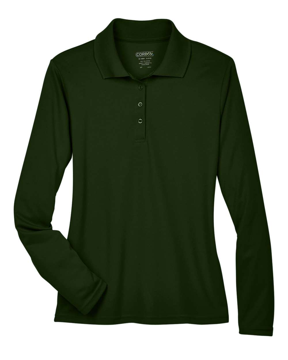 Core365 Women's Pinnacle Performance Long Sleeve Piqué Polo - 78192 Forest