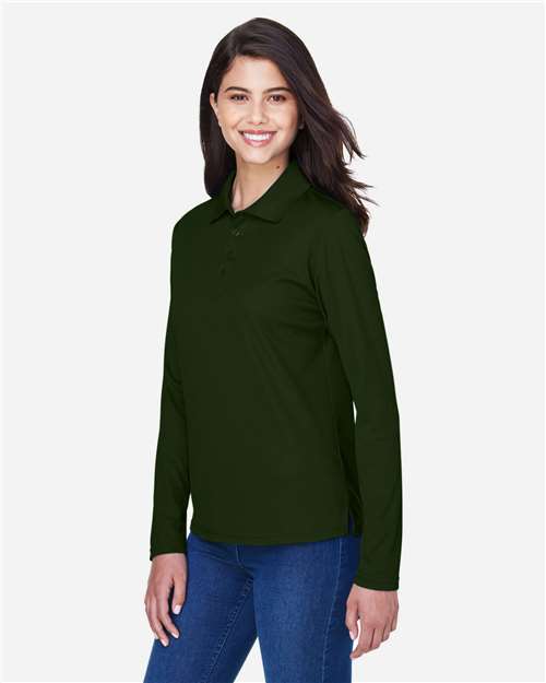 Core365 Women's Pinnacle Performance Long Sleeve Piqué Polo - 78192 Forest