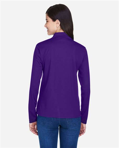 Core365 Women's Pinnacle Performance Long Sleeve Piqué Polo - 78192 Campus Purple