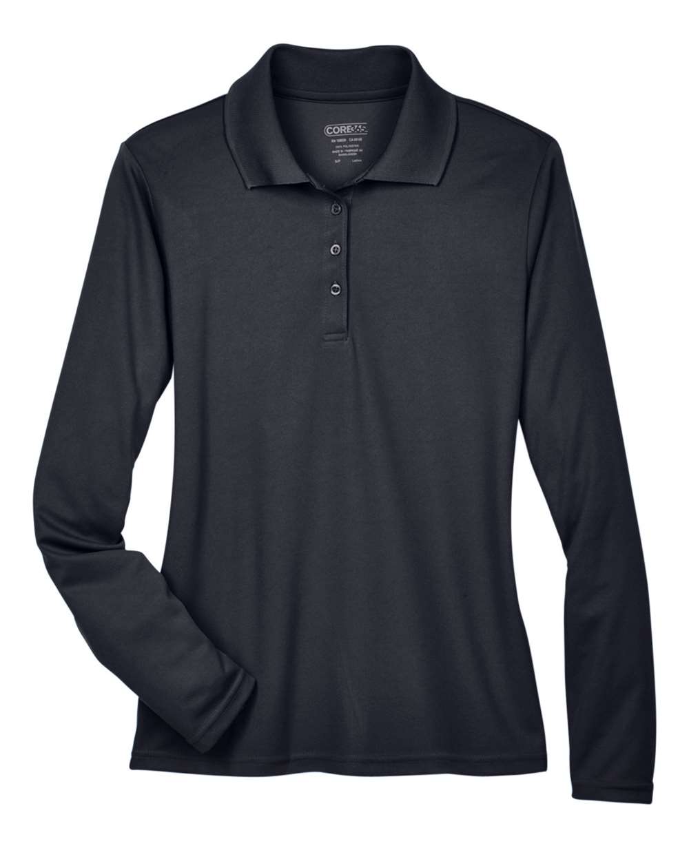 Core365 Women's Pinnacle Performance Long Sleeve Piqué Polo - 78192 Carbon