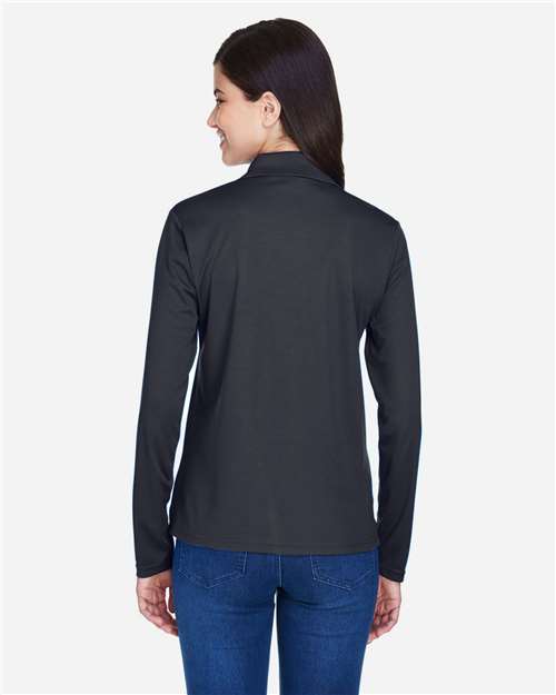 Core365 Women's Pinnacle Performance Long Sleeve Piqué Polo - 78192 Carbon
