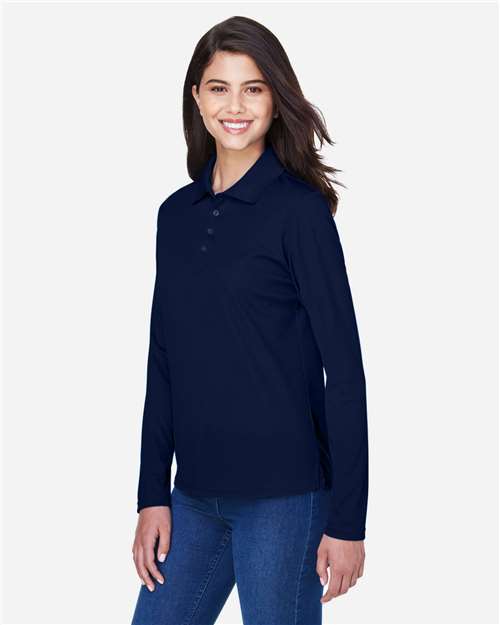 Core365 Women's Pinnacle Performance Long Sleeve Piqué Polo - 78192 Classic Navy