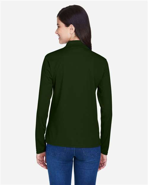 Core365 Women's Pinnacle Performance Long Sleeve Piqué Polo - 78192 Forest