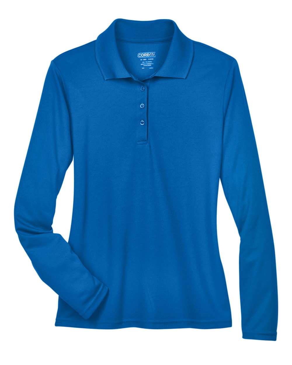Core365 Women's Pinnacle Performance Long Sleeve Piqué Polo - 78192 True Royal