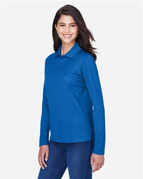Core365 Women's Pinnacle Performance Long Sleeve Piqué Polo - 78192 True Royal