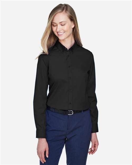 Core365 Women's Operate Twill Shirt - 78193 Black