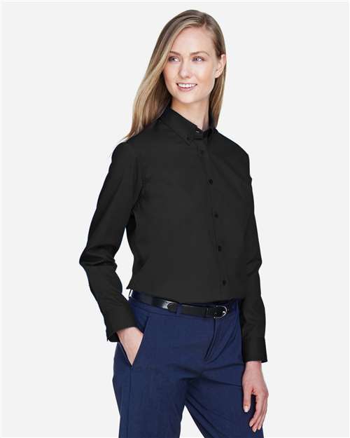 Core365 Women's Operate Twill Shirt - 78193 Black