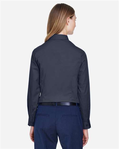 Core365 Women's Operate Twill Shirt - 78193 Carbon