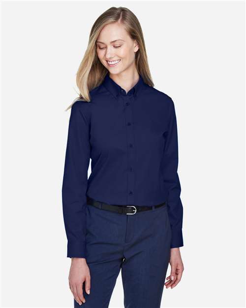 Core365 Women's Operate Twill Shirt - 78193 Classic Navy