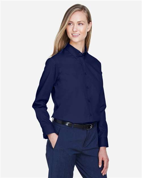 Core365 Women's Operate Twill Shirt - 78193 Classic Navy