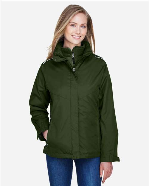Core365 Women's 3-in-1 Jacket with Fleece Liner - 78205 Forest
