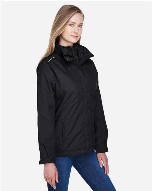 Core365 Women's 3-in-1 Jacket with Fleece Liner - 78205 Black