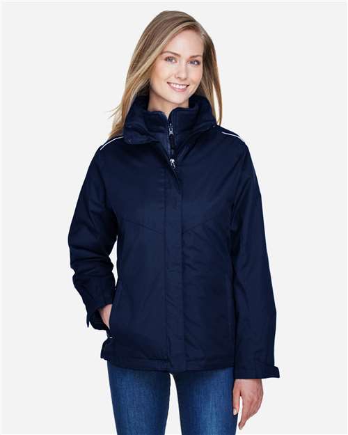 Core365 Women's 3-in-1 Jacket with Fleece Liner - 78205 Classic Navy