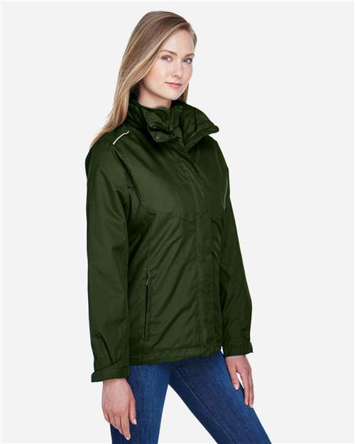 Core365 Women's 3-in-1 Jacket with Fleece Liner - 78205 Forest