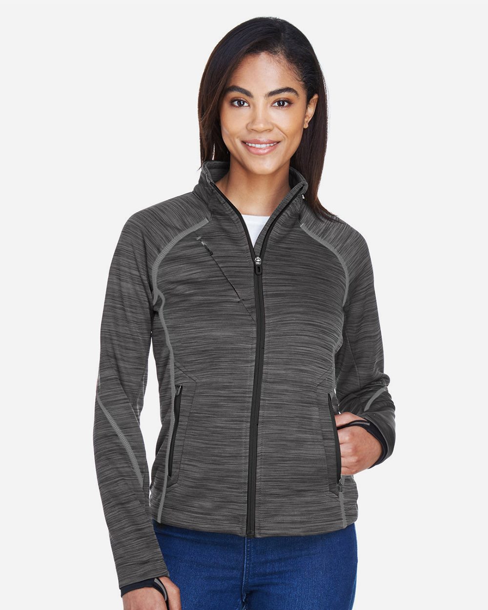 North End Women's Flux Mélange Bonded Fleece Jacket - 78697