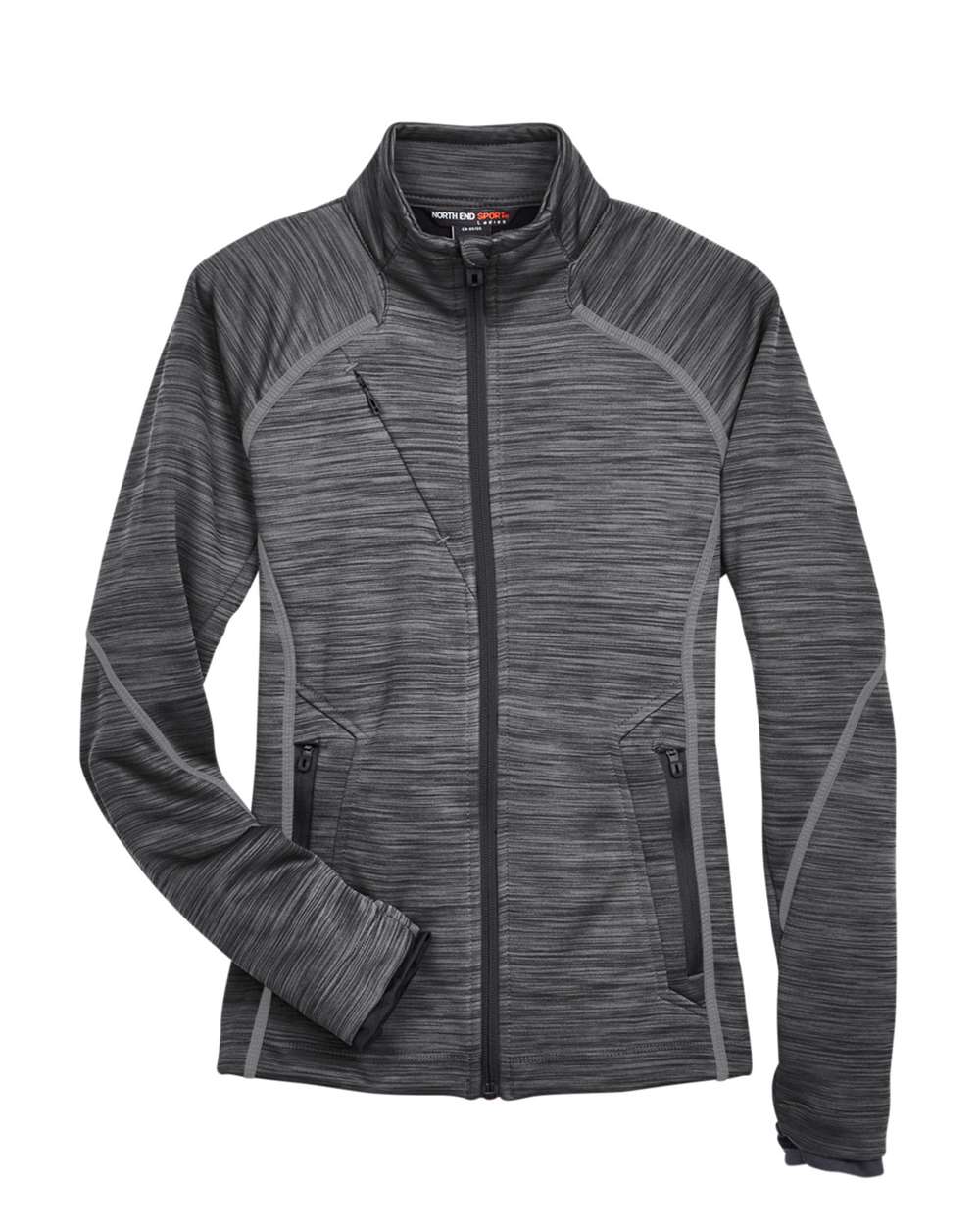 North End Women's Flux Mélange Bonded Fleece Jacket - 78697 Carbon- Black