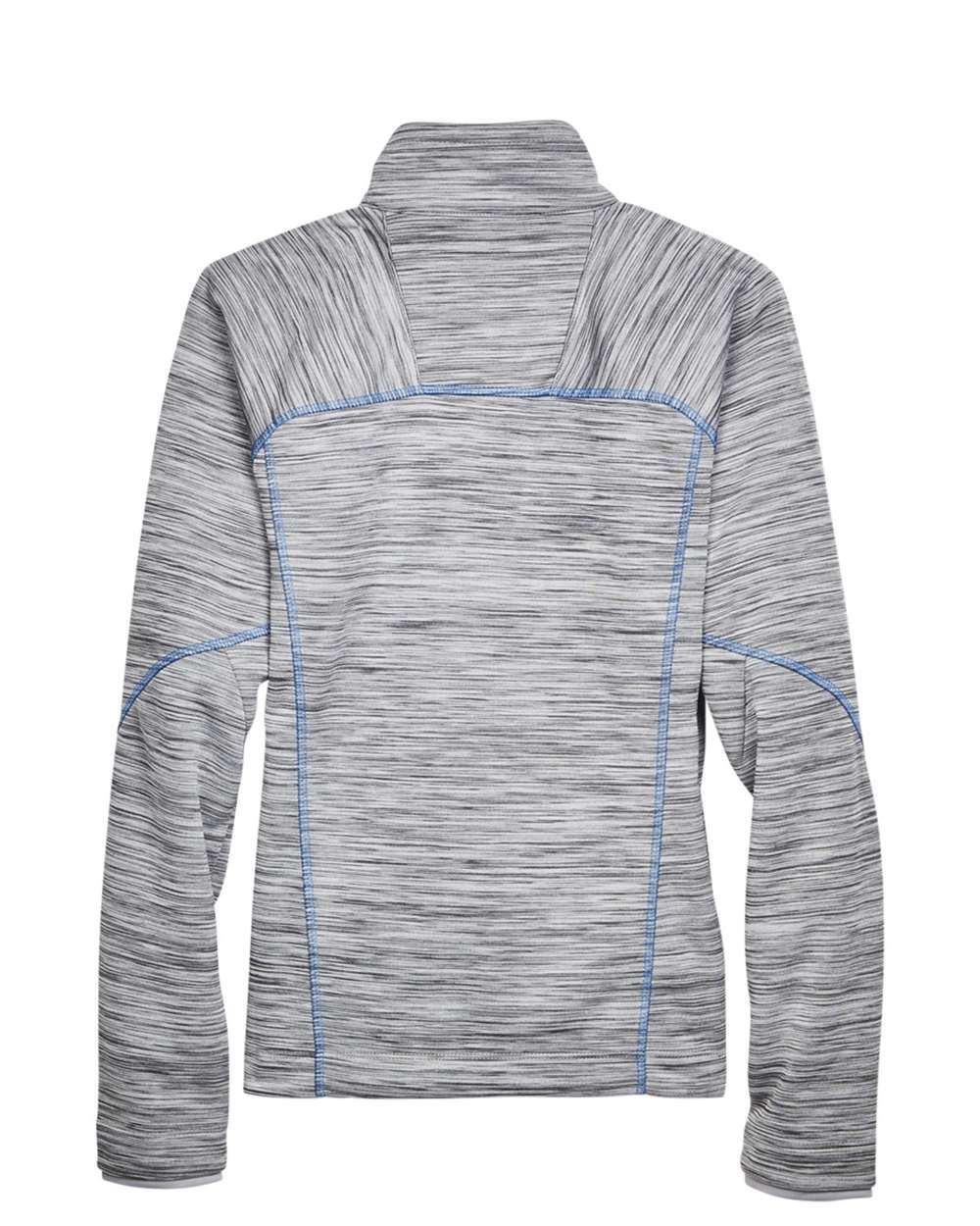 North End Women's Flux Mélange Bonded Fleece Jacket - 78697 Platinum- Olympic Blue