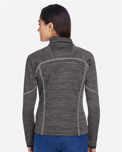 North End Women's Flux Mélange Bonded Fleece Jacket - 78697 Carbon- Black