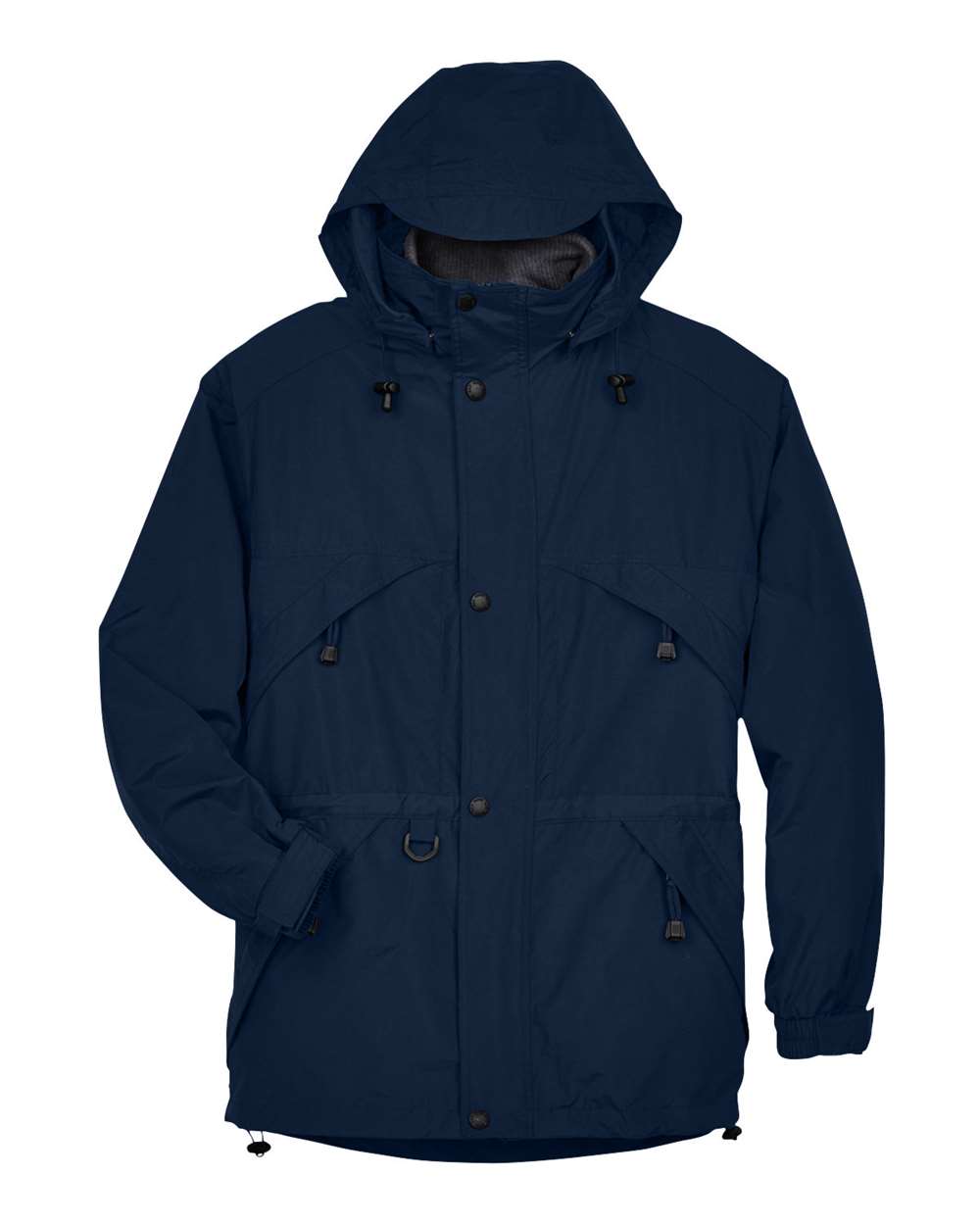 North End Men's 3-in-1 Parka with Dobby Trim - 88007 Midnight Navy