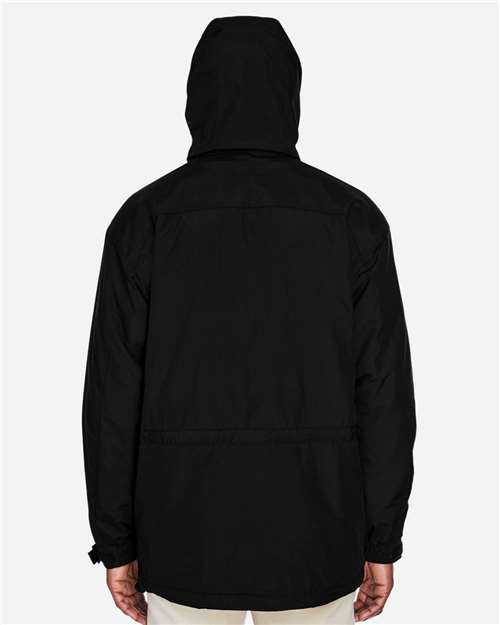 North End Men's 3-in-1 Parka with Dobby Trim - 88007 Black