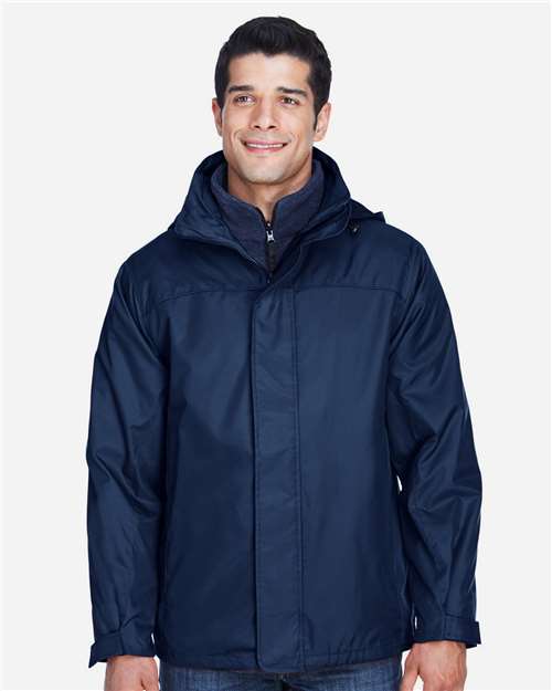 North End Men's 3-in-1 Insulated Jacket - 88130 Midnight Navy