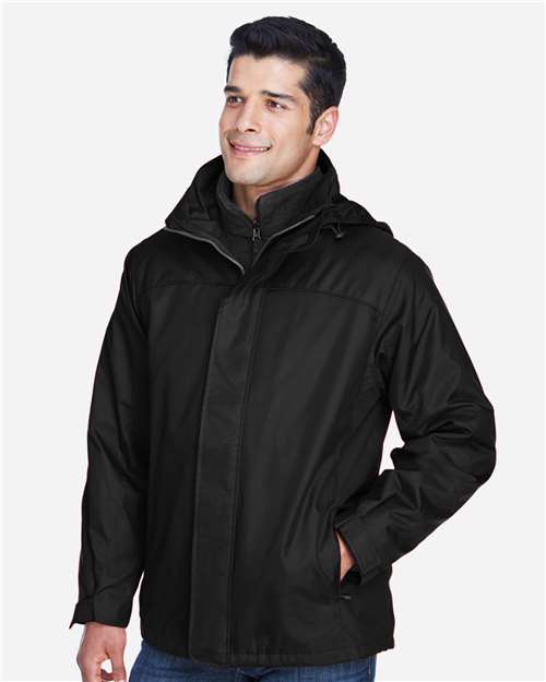 North End Men's 3-in-1 Insulated Jacket - 88130 Black