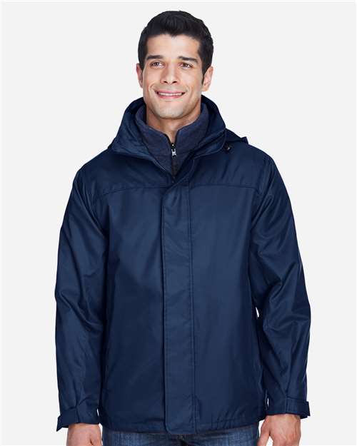 North End Men's 3-in-1 Insulated Jacket - 88130 Midnight Navy