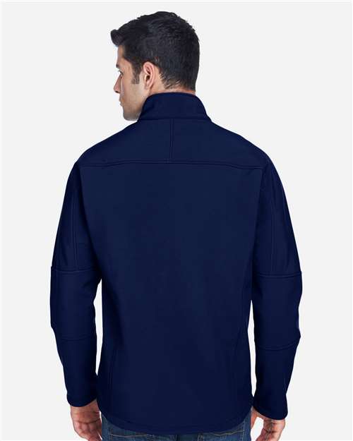 North End Men's Three Layer Fleece Bonded Shell Technical Jacket - 88138 Classic Navy