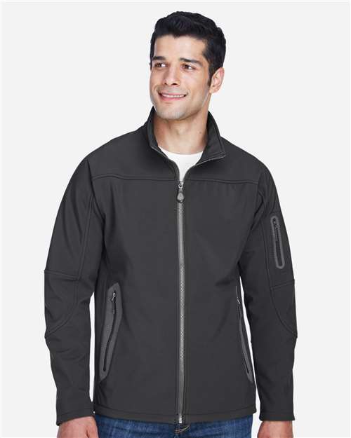 North End Men's Three Layer Fleece Bonded Shell Technical Jacket - 88138 Graphite