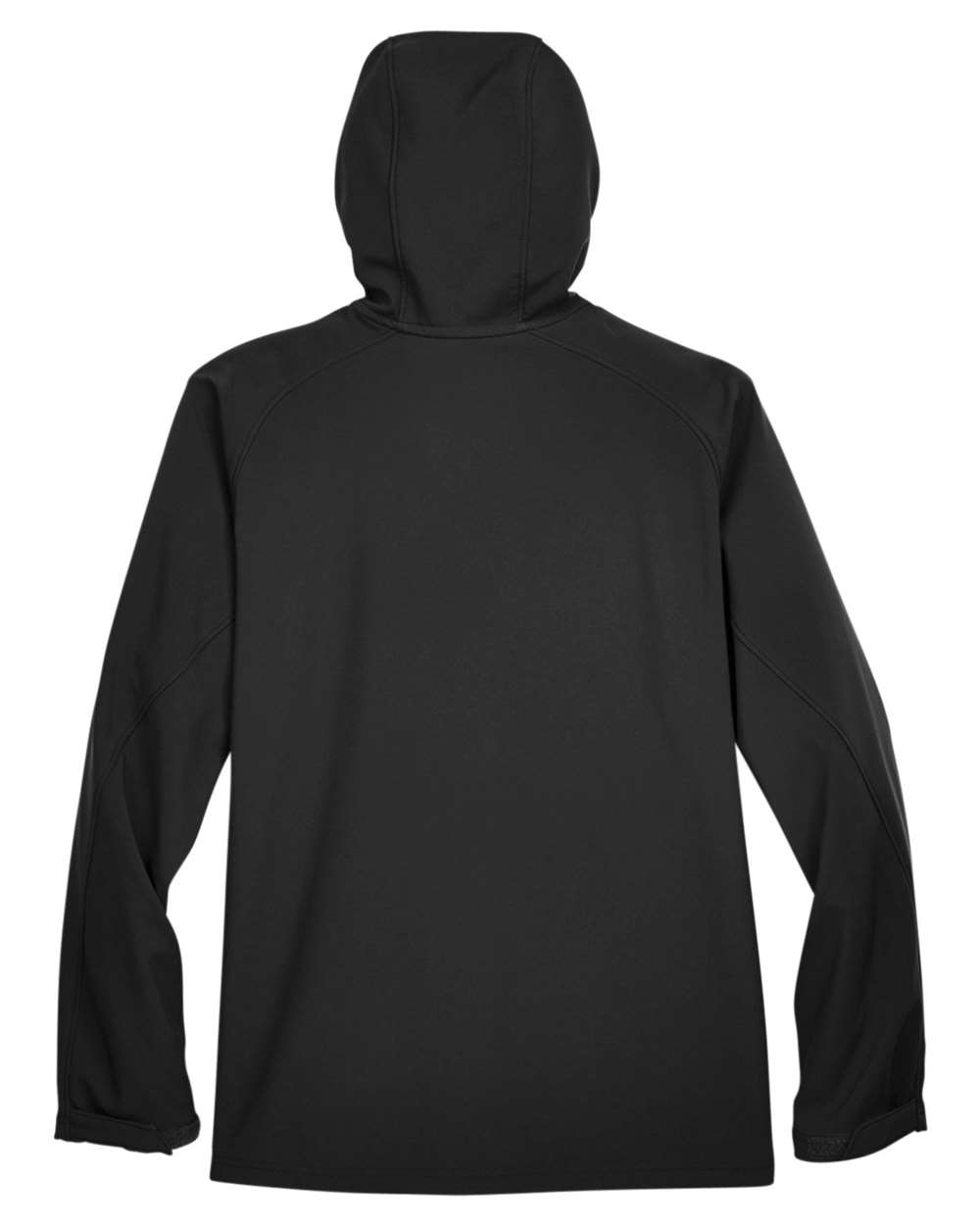 North End Men's Prospect Two-Layer Fleece Bonded Soft Shell Hooded Jacket - 88166 Black