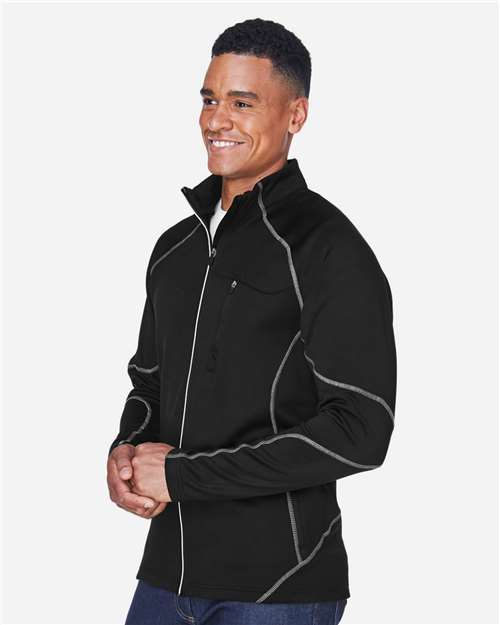 North End Men's Gravity Performance Fleece Jacket - 88174 Black