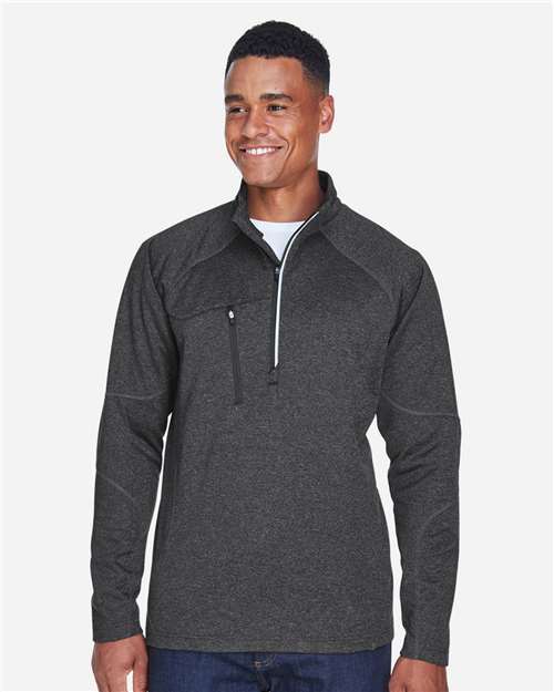 North End Men's Catalyst Performance Fleece Quarter-Zip Pullover - 88175 Carbon Heather