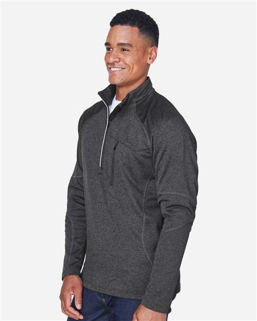 North End Men's Catalyst Performance Fleece Quarter-Zip Pullover - 88175 Carbon Heather
