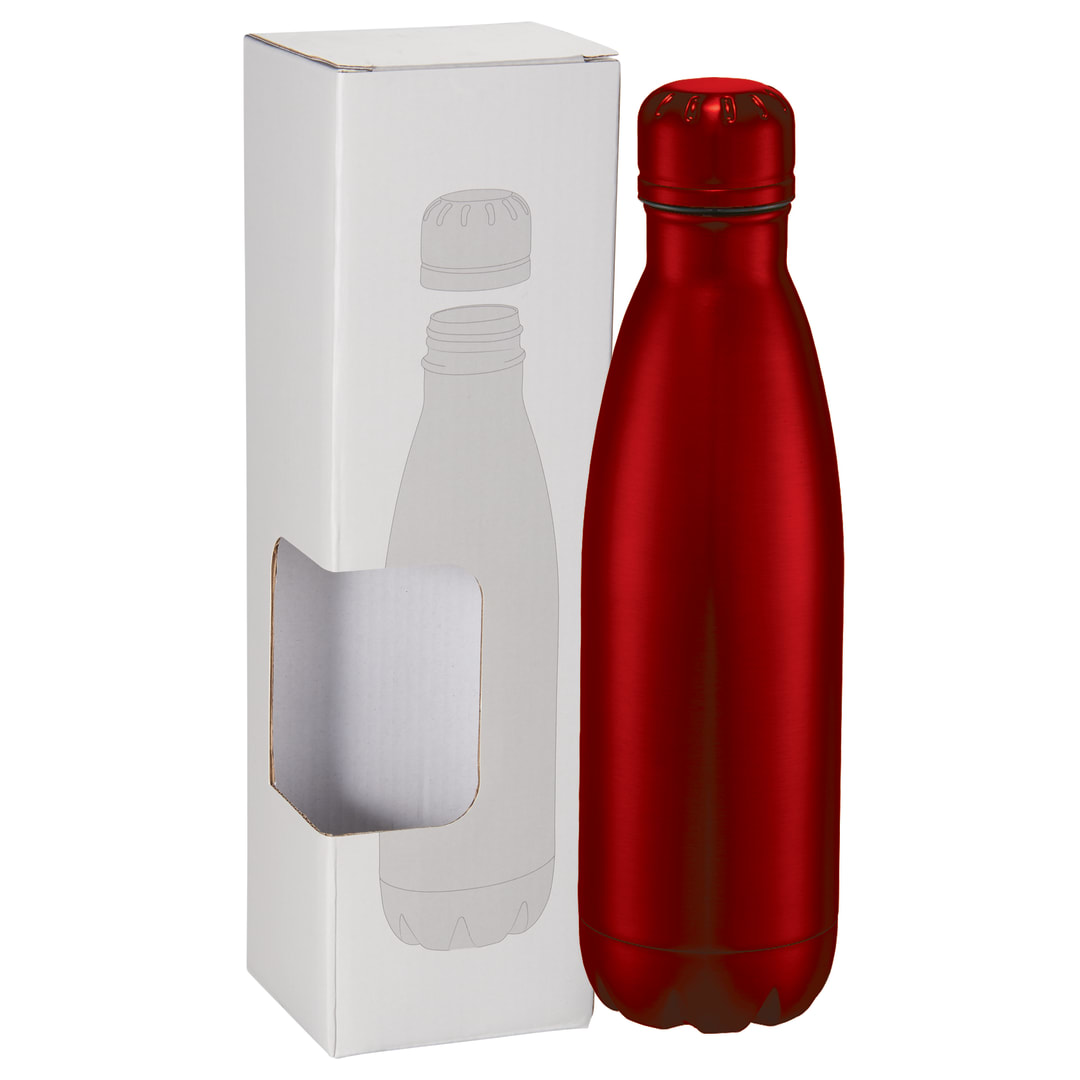 Copper Vacuum Insulated Bottle 17oz w/ Window Box - 1626-74 Red