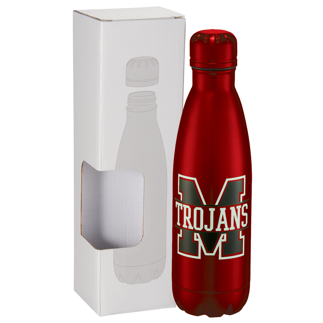 Copper Vacuum Insulated Bottle 17oz w/ Window Box - 1626-74 Red