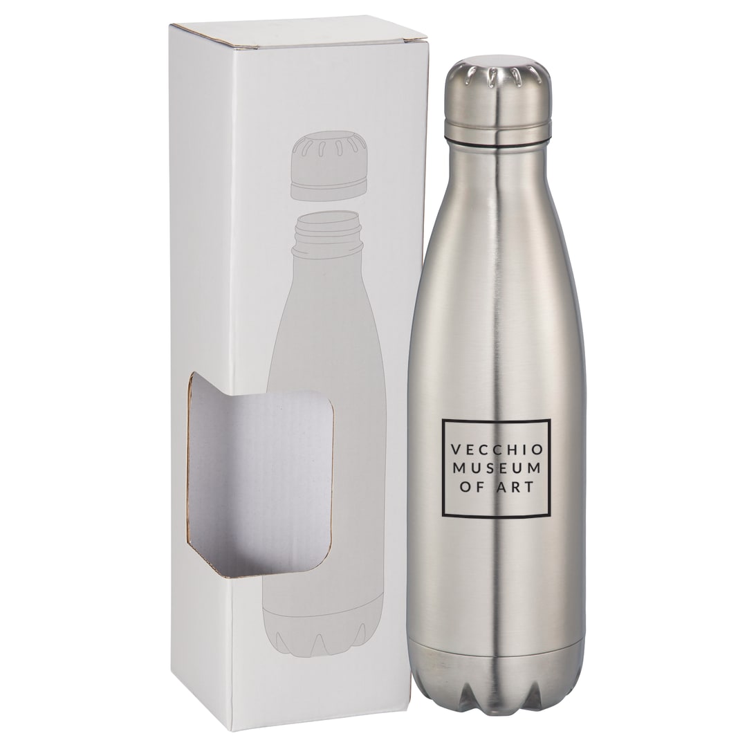 Copper Vacuum Insulated Bottle 17oz w/ Window Box - 1626-74 Silver