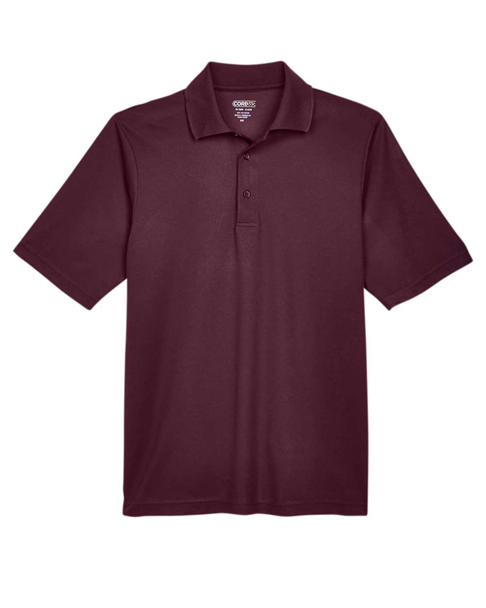 Core365 Men's Origin Performance Piqué Polo - 88181 Burgundy