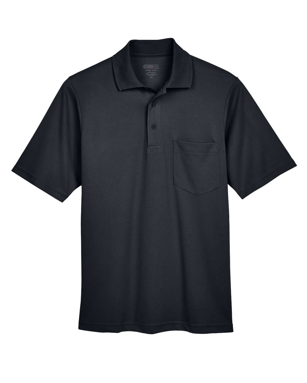 Core365 Men's Origin Performance Piqué Polo with Pocket - 88181P Black