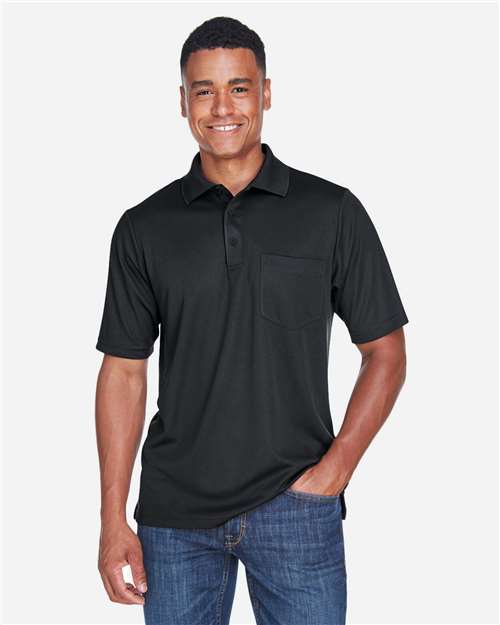 Core365 Men's Origin Performance Piqué Polo with Pocket - 88181P Black