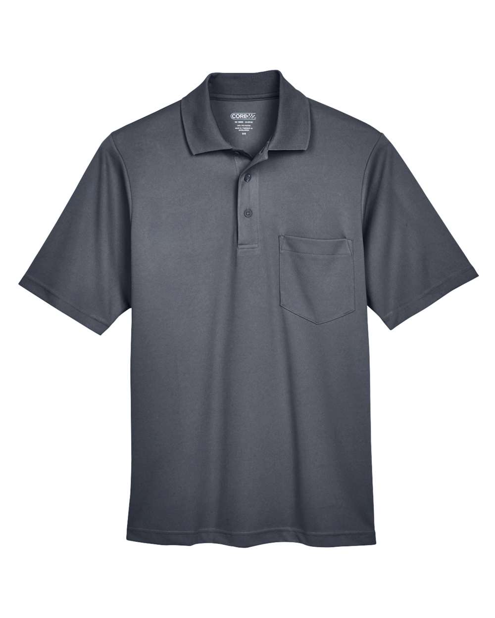 Core365 Men's Origin Performance Piqué Polo with Pocket - 88181P Carbon
