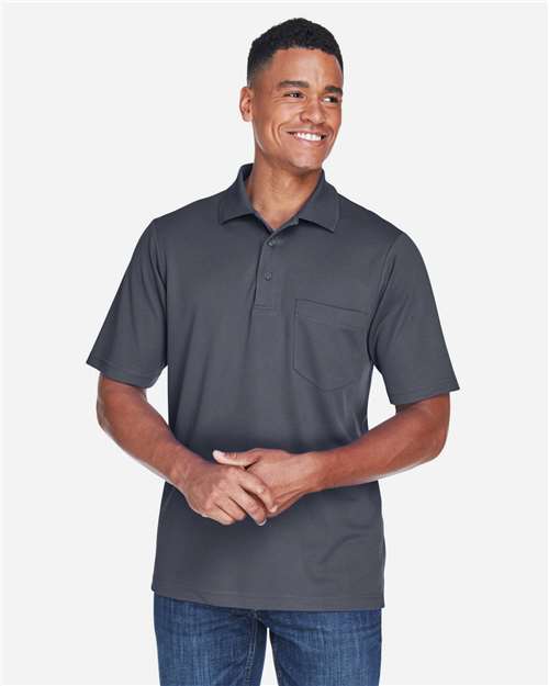 Core365 Men's Origin Performance Piqué Polo with Pocket - 88181P Carbon