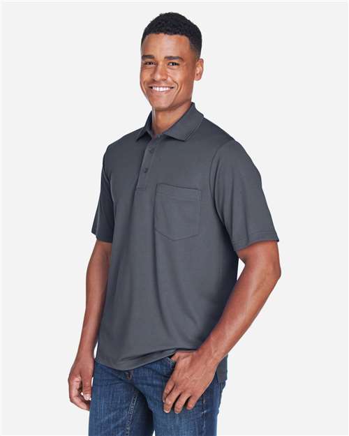 Core365 Men's Origin Performance Piqué Polo with Pocket - 88181P Carbon