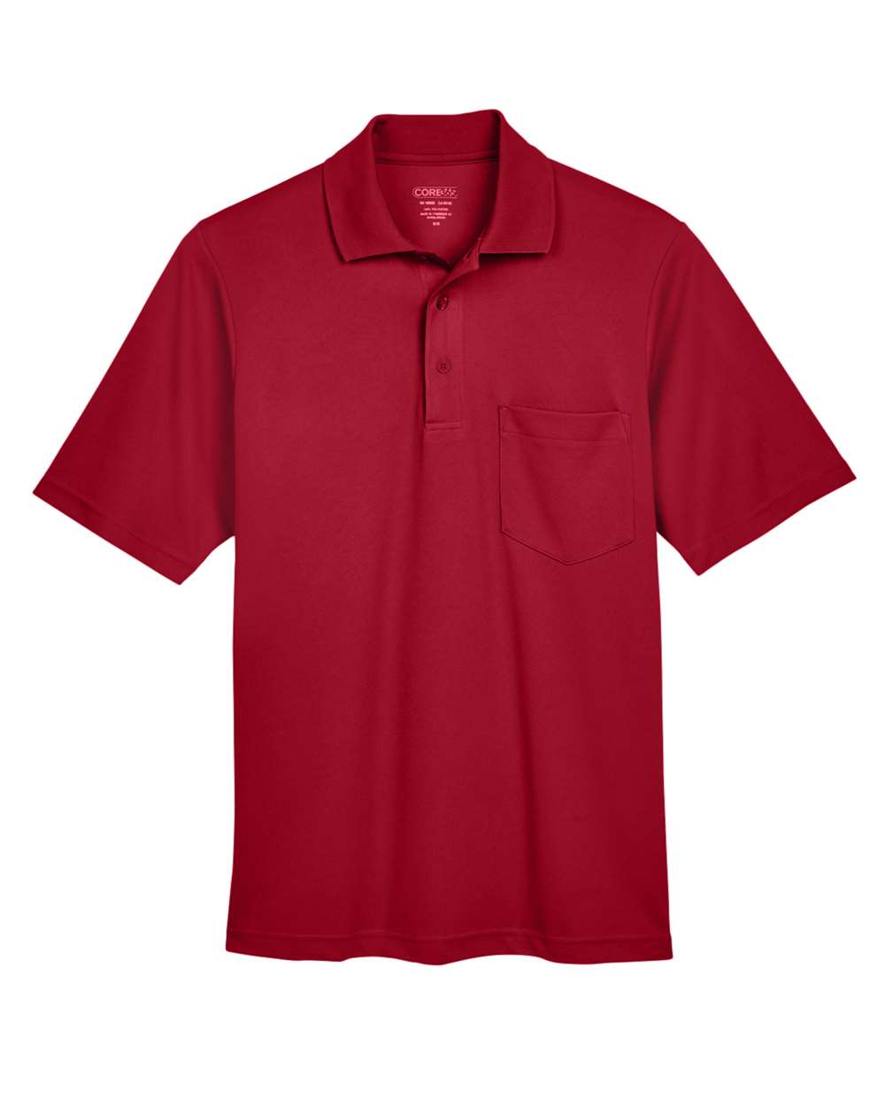 Core365 Men's Origin Performance Piqué Polo with Pocket - 88181P Classic Red