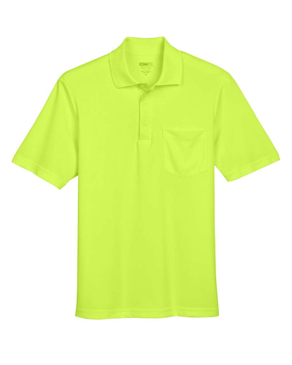 Core365 Men's Origin Performance Piqué Polo with Pocket - 88181P Safety Yellow