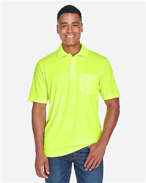 Core365 Men's Origin Performance Piqué Polo with Pocket - 88181P Safety Yellow
