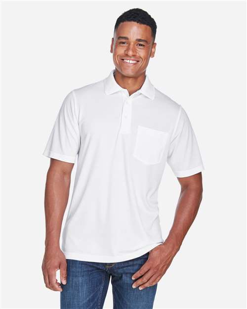 Core365 Men's Origin Performance Piqué Polo with Pocket - 88181P White